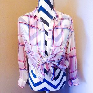 Anthropologie Holding Horses Plaid Button Up